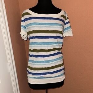 NWT Hollister Striped Scooped Neck Tee Vintage Y2K
